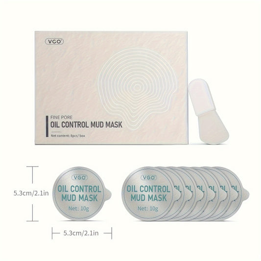 Oil control mud mask，deeply cleanses pores and blackheads